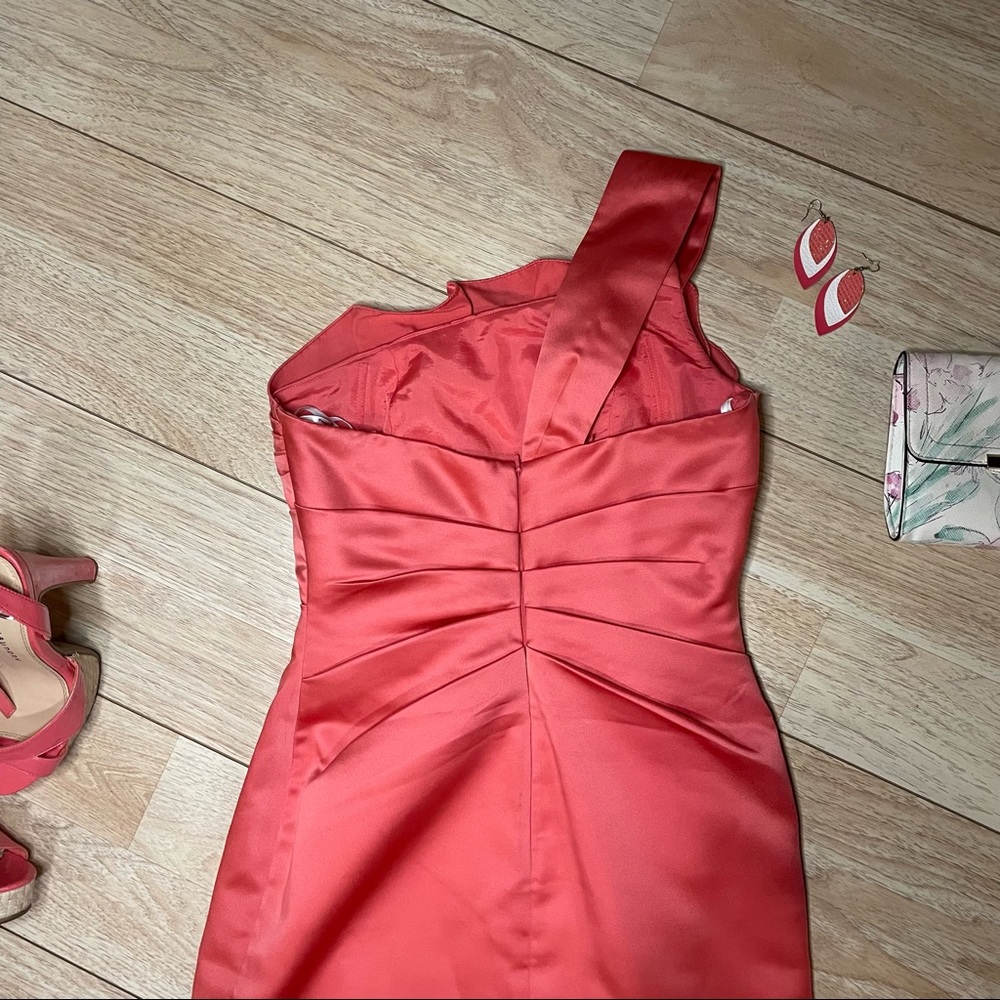 Phoebe Couture Coral Dress Size 4 - Picture 3 of 6